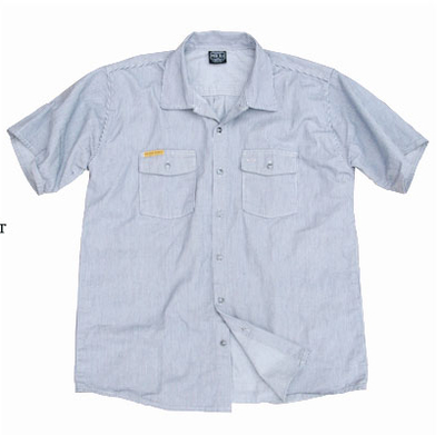 Рубашка Prison Blues® HICKORY WORK SHIRT [Пуговицы/Короткий рукав]