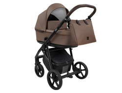 Коляска 3в1 Roan Esso Кожа Camel/Black руч.Тем.коричневый