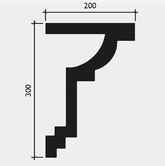 Карниз 4.91.004 - 300*200*2000мм