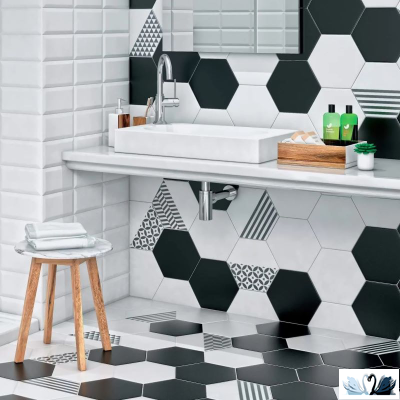 Керамогранит Керама Марацци Буранелли SG23001N напольная шестиугольник черная