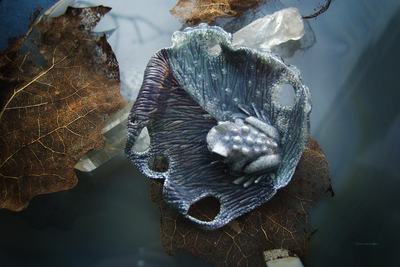 Брошь с лягушкой "Принц с окраин Ранней Осени"