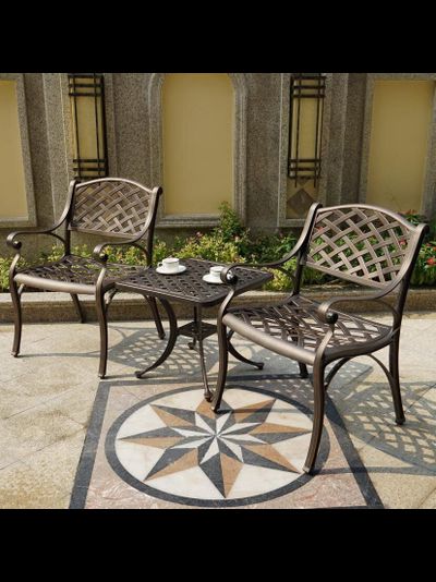 Кофейный комплект мебели из литого алюминия