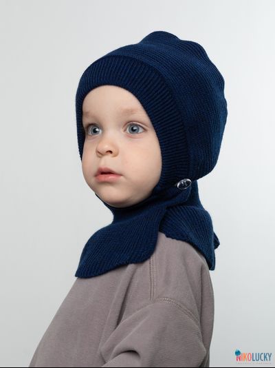 Шапка-шлем 24201-01 х/б подклад, темно-синий 42-44