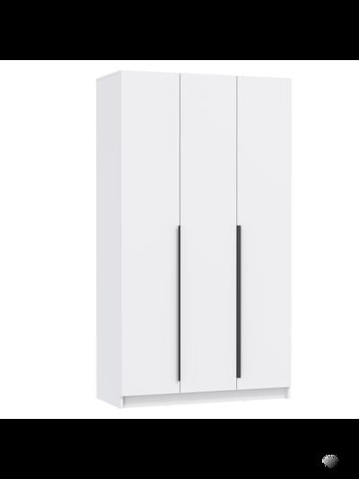Брандо 67.12 (h2380) (3-х дв.) шкаф для одежды (белый / ДВПО: белый / фасад: ЛДСП белый)