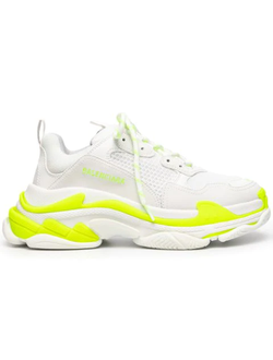 Кроссовки Balenciaga Triple S белые с желтым женские