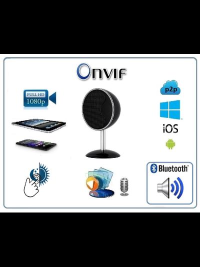 WiFi видеоняня/музыкальная беспроводная колонка Bluetooth, с DVR. Full HD (HDSmartIPC)