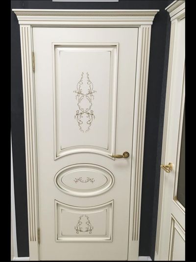 PORTE RICHI (Беларусь). АРБАТ, ПАОЛА (Л63), Ral 9010/ ПАТИНА ЗОЛОТО. ПОЛОТНО ГЛУХОЕ