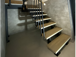 Лестница на металлическом каркасе - проект №212