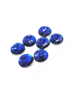 Стразы акриловые пришивные 20 мм, цвет синий 07