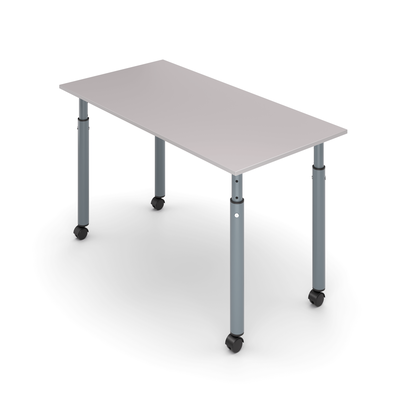 Стол ученический 2-местный на круглых опорах регулируемый