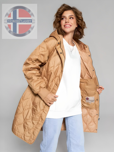 Демисезонная норвежская удлинённая парка бренда Fergo Norge FKC19-119 camal