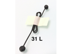 String with End Studs 31L Overall 23.4 cm, Black (x127c31 / 4295420 / 4528332 / 6037557 / 6074033 / 6096956)