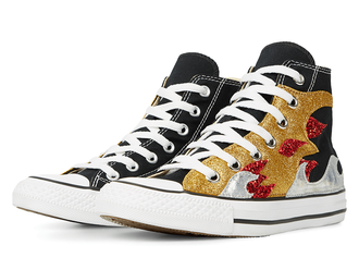 Кеды Converse All Star Glitter Flame High Top высокие