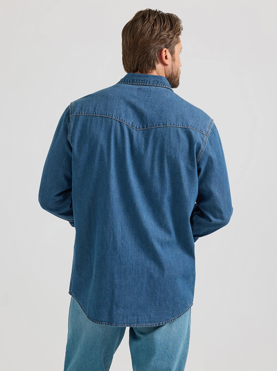 Рубашка Wrangler® Classic Denim Western Snap Shirt