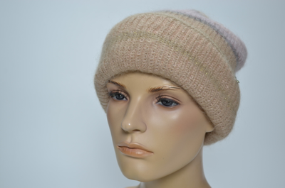 шапка с отворотом Италия зима 2024 2025