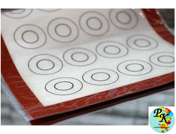 КОВРИК  СИЛИКОНОВЫЙ С РАЗМЕТКОЙ ДЛЯ МАКАРУН 60*40 см