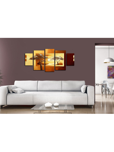 Модульная картина "Солнце и два дерева"