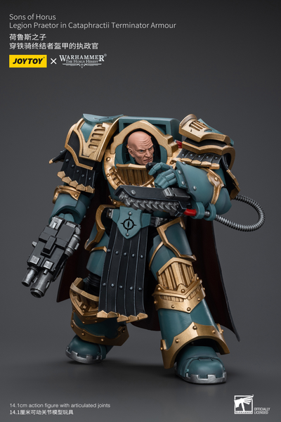 Претор-катафракт Сынов Хоруса (Warhammer Horus Heresy) - КОЛЛЕКЦИОННАЯ ФИГУРКА 1/18 Sons of Horus Legion Praetor in Cataphractii Terminator Armour (JT9619) - JOYTOY