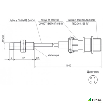 Индуктивный датчик ISNm FC2B8-31P-4-LTR18-H-V-1