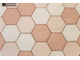 Декоративная облицовочная плитка гексагон Kamastone Соты 3252 розовый, микс