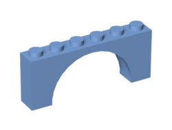 Arch 1 x 6 x 2 - Medium Thick Top without Reinforced Underside, Medium Blue (15254 / 6186139)