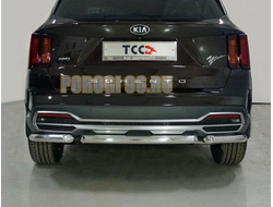 Защита задняя (короткая) 60,3 мм ТСС для Kia Sorento 2020-