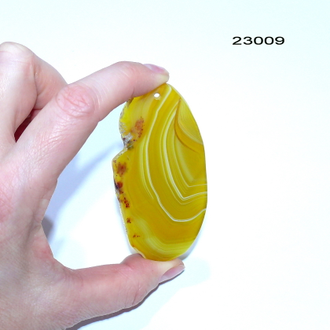 Агат натуральный тонированный (срез) арт.23009: 23,5г - 76*36*4мм