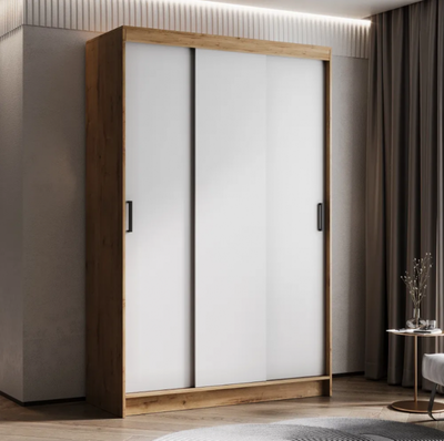 Шкаф-купе "Бруно 1" (Тайм-2, ШК-30) 1,31м Белый без зеркал (МР)