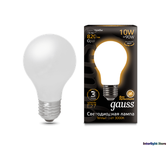 Gauss LED Filament A60 OPAL 10w 827/840 E27