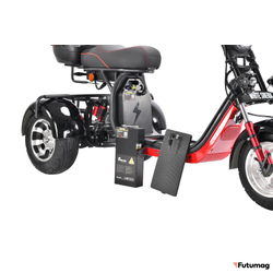Электроскутер WHITE SIBERIA Pro Trike Трицикл 3000W Черный