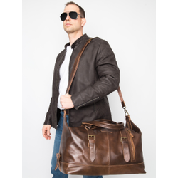 Кожаная дорожная сумка Campora Premium sienna (арт. 
4019-63)