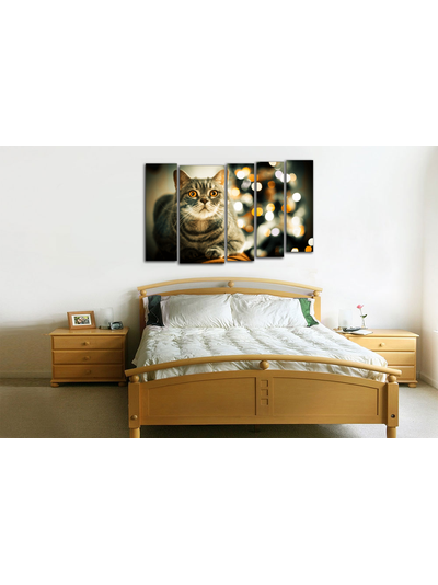 Модульная картина "Спокойствие в огнях"