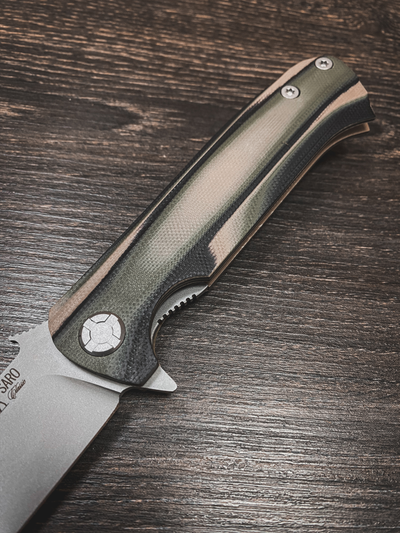 Складной нож ЧИЖ-DOUBLE HD рукоять G10, цвет тайга