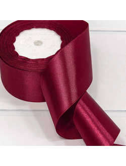Лента атласная 50мм (86, вишневая), 22,8м
