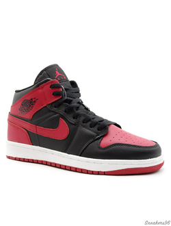Nike Air Jordan 1 Retro Black/red(с мехом)