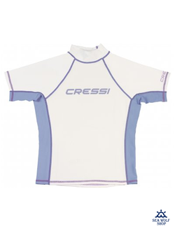 Футболка Рашгард Cressi RASH GUARD Лайкра жен. белая, S-38