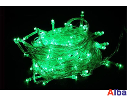 Гирлянда-Нить 10 м, 24В, ЗЕЛЕНЫЙ, IP54 ПВХ, мерцание