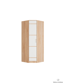 Сакура шкаф угловой Сонома/Белый