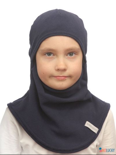 Шапка-шлем 23202-02 100% полиэстер, темно-синий 54-56