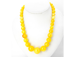 Бусы из натурального молочного янтаря