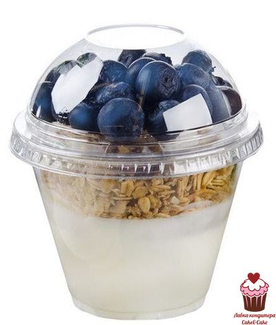 Креманка Стакан для десертов с купольной крышкой 200мл