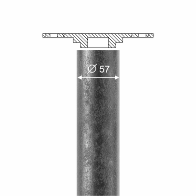 Литой оголовок для сваи d57 - d76 мм