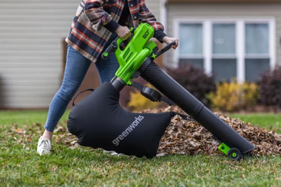 Аккумуляторная воздуходувка-пылесос Greenworks GD60BVII