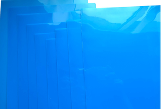 Набор из 9 папок-уголков формата А4 синего цвета