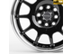 Комплект дисков R15 6,5J ET+35 4*100/4*114,3 Work DQ010-SV252 Черный с полированным ободом (81055)