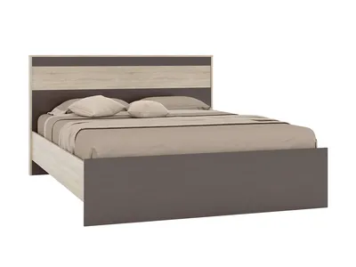 РУМБА Кровать 1600 с встроенным основанием (1668*2097*1020 мм), дуб сонома/венге