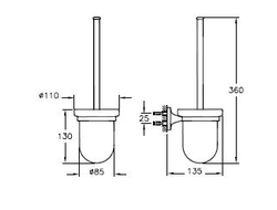 Держатель ершика, хром Vitra Marin, A44948