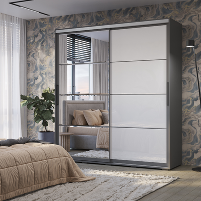 Шкаф-купе Крафт-6 (лдсп) (Графит), Ш1962хВ2176хГ59 мм