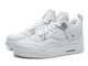 Nike Air Jordan 4 Pure Money (Полностью белые) сбоку