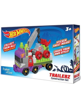 Детский развивающий конструктор Bauer Hot Wheels Серия Trailerz Traker + Flint 3+